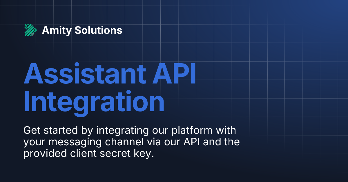 Assistant API Integration | Amity Solutions